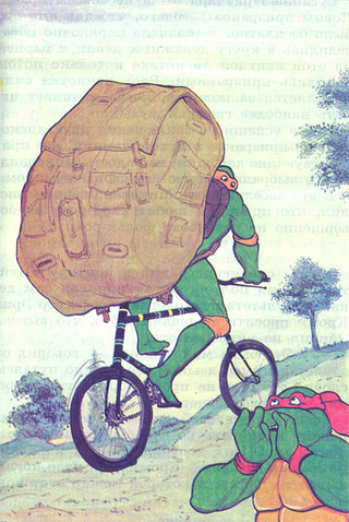 Illustration for article titled Predator teams up with the Ninja Turtles in deranged Russian children's books
